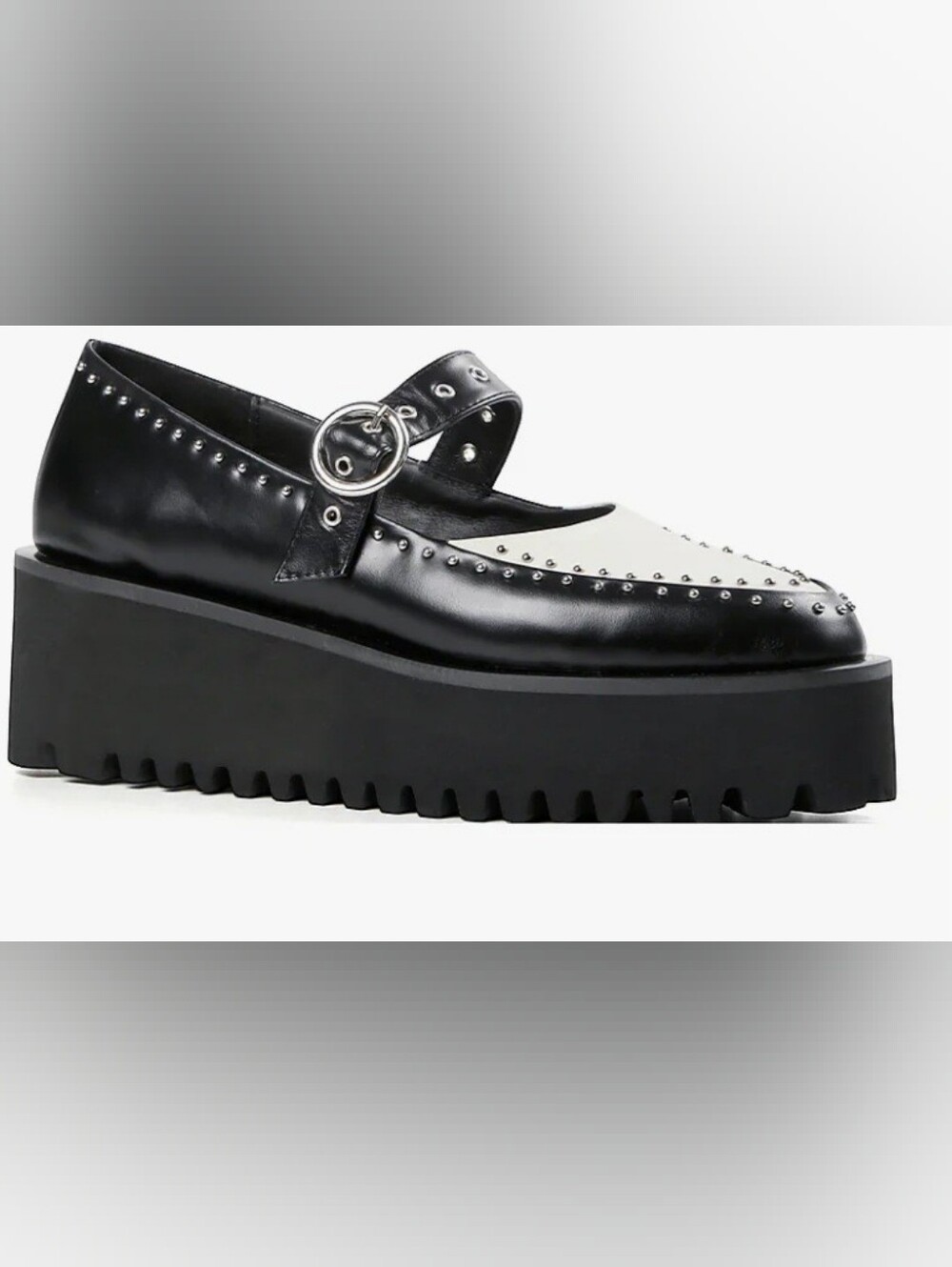 NWOT All Black Pin Stud Platform MJ